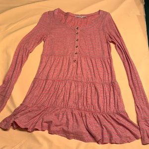 Juicy Couture pink with gray stripes top. Medium. Long.